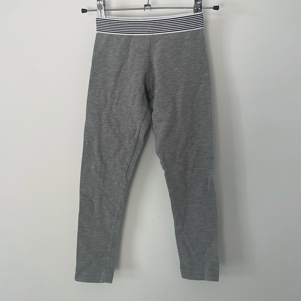 Jacardi Paris Gray pants elastic waistband w stripe size 6 years cotton